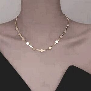 Elegant Gold Plated Choker or Bracelet Snake Chain Extendable Hook $ Clasp